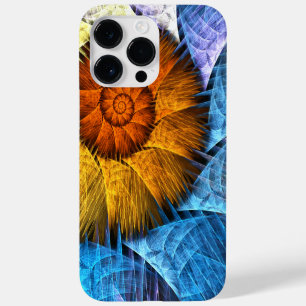 Coque Case-Mate iPhone Floral Orange Bleu Jaune Art Abstrait