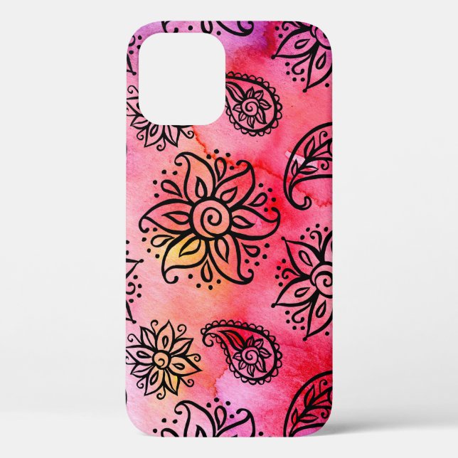 Coques Case-Mate iPhone Floral ornemental : Ethnic Seamless (Verso)