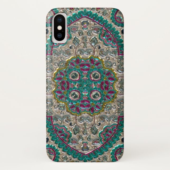 Coques Case-Mate iPhone Floral paisley élégant bijou look motif (Dos)
