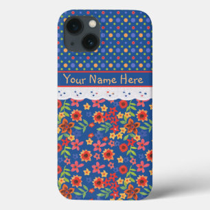 Etui iPhone 13 Floral personnalisé, Polkas, Faux Lace iPad Mini C