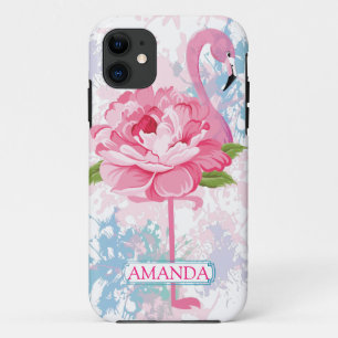 Case-Mate iPhone Case Floral Personnalisé rose flamant design