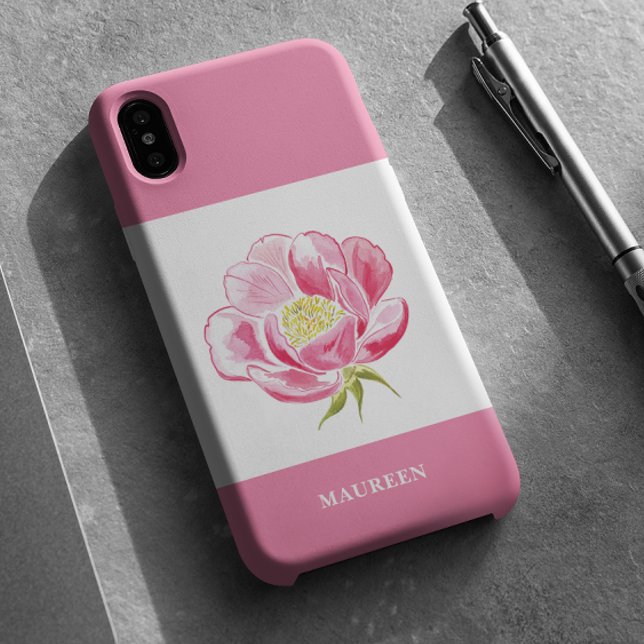 Coques Case-Mate iPhone Floral rose (Créateur téléchargé)