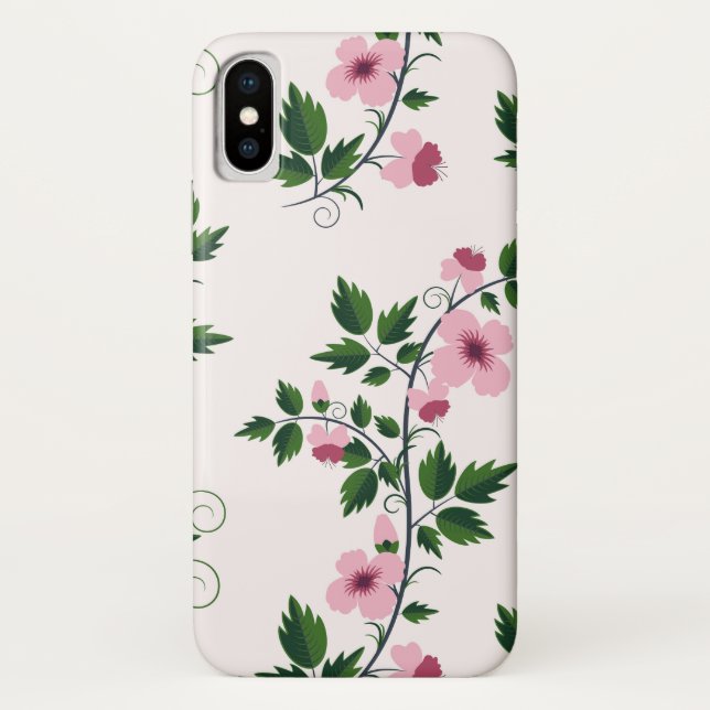 Coques Case-Mate iPhone Floral rose (Dos)