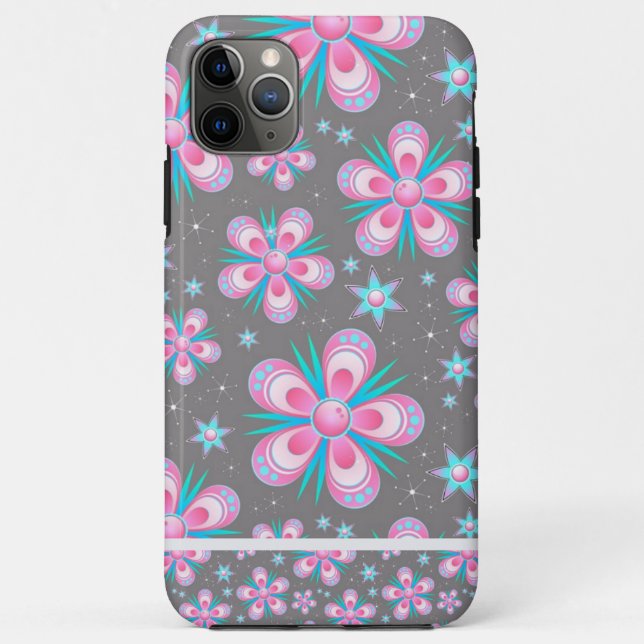 Coques Case-Mate iPhone Floral rose aux accents Brown (Dos)