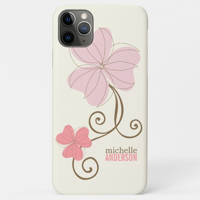 Coques Case-Mate iPhone Floral rose chic (Dos)