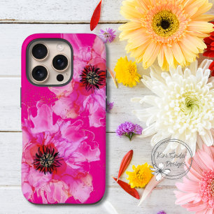 Coque iPhone 16 Pro Floral rose clair