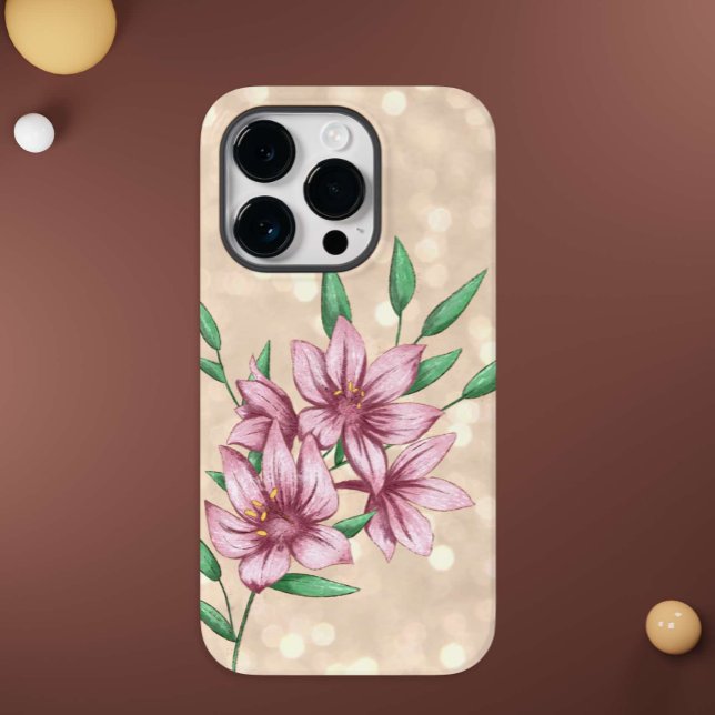 Coques Case-Mate iPhone Floral rose Fille moderne (Créateur téléchargé)
