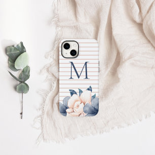 Coque Case-Mate iPhone Floral rose monogramme