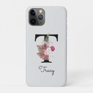 Case-Mate iPhone Case Floral rose monogramme T initial