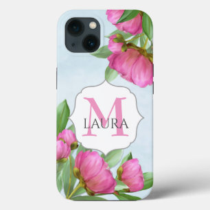 Case-Mate iPhone Case Floral rose rose monogramme moderne