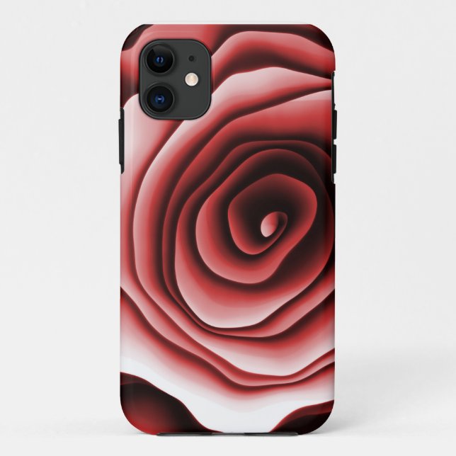 Coques Case-Mate iPhone Floral rouge Abstrait élégant moderne (Dos)