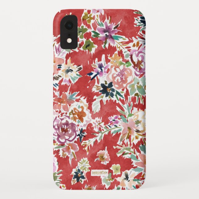 Coques Case-Mate iPhone Floral rouge audacieux d'AMOUR SAUVAGE (Dos)