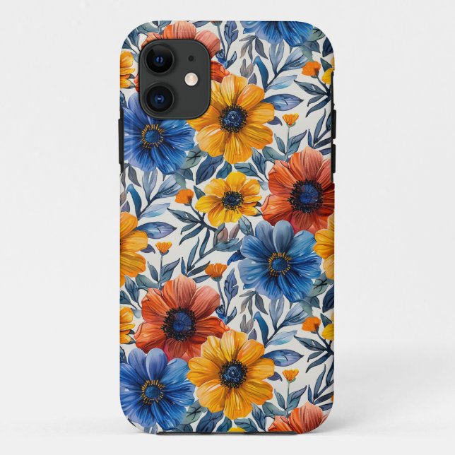 Coques Case-Mate iPhone Floral rustique mode rétro motif (Dos)