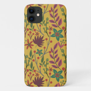 Case-Mate iPhone Case Floral sans couture motif fleurs jaunes et feuille