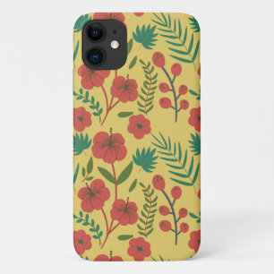 Case-Mate iPhone Case Floral sans couture motif rouge jaune vert fleurs