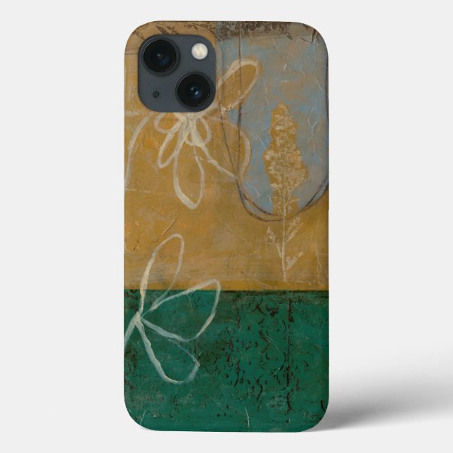 Coques Case-Mate iPhone Floral Sketch with Wildflower and Plants (Verso)