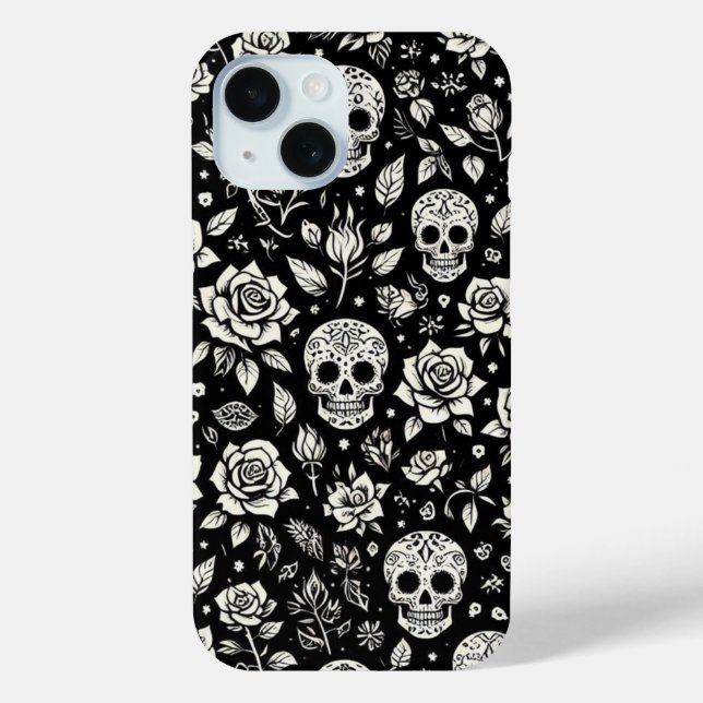 Coques Case-Mate iPhone Floral Skulls (Verso)