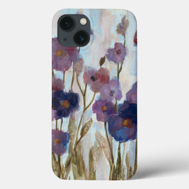 Coques Case-Mate iPhone Floral soustrait dans le pourpre (Verso)