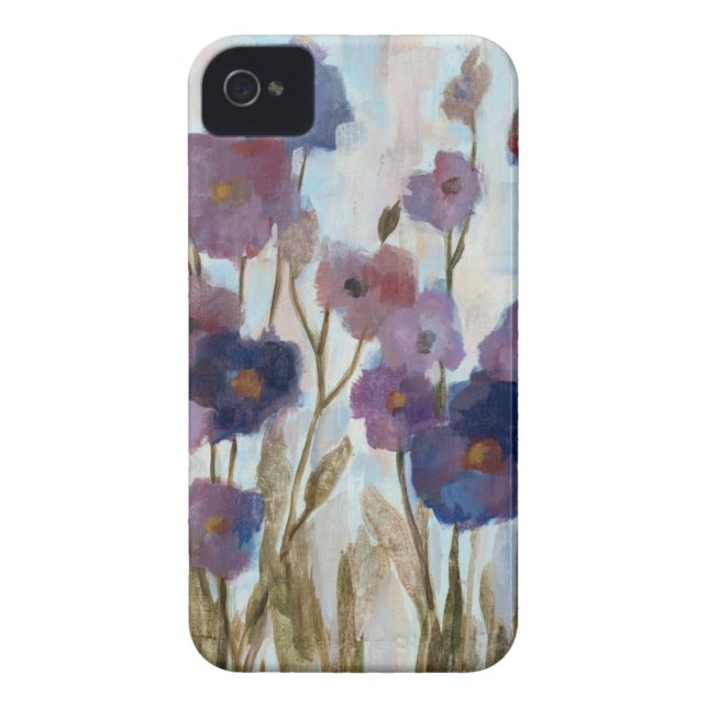 Coques Case-Mate iPhone Floral soustrait dans le pourpre (Dos)