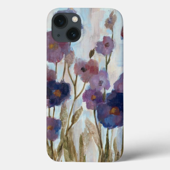 Coques Case-Mate iPhone Floral soustrait dans le pourpre (Verso)