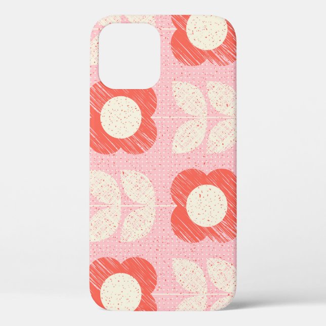 Coques Case-Mate iPhone Floral Stylisé Rétro Scandinave sans joint (Verso)