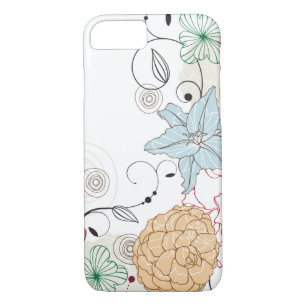 Coques Pour iPhone Floral Tourbillonnant Abstrait