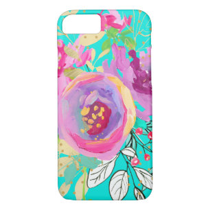 Case-Mate iPhone Case Floral Turquoise et violet