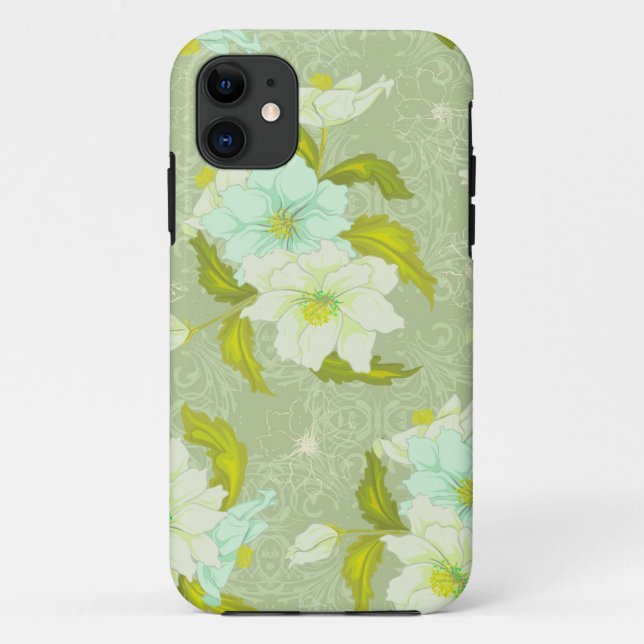 Coques Case-Mate iPhone Floral vert en bon état (Dos)