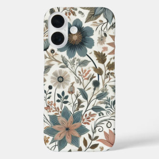Coque Pour iPhone 16 Floral vintage