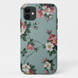 Coques Pour iPhone floral vintage bleu de l'iPhone 5/5s