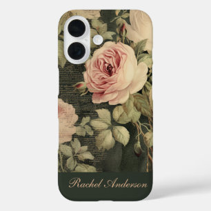 Coque Pour iPhone 16 Floral Vintage rustique