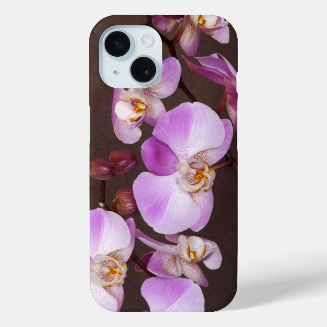 Coques Case-Mate iPhone Floral Violet blanc orchidée photo et bourgeons (Verso)