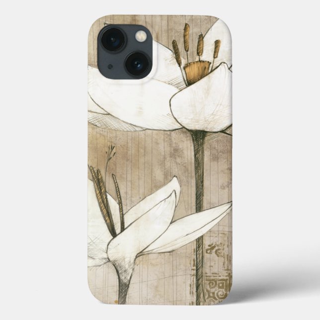 Coques Case-Mate iPhone Florals Drawn by Pencil (Verso)