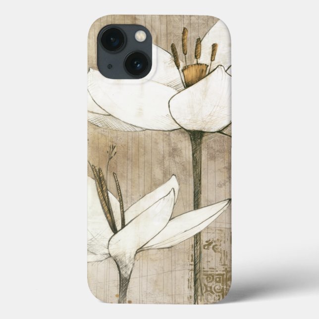 Coques Case-Mate iPhone Florals Drawn by Pencil (Verso)