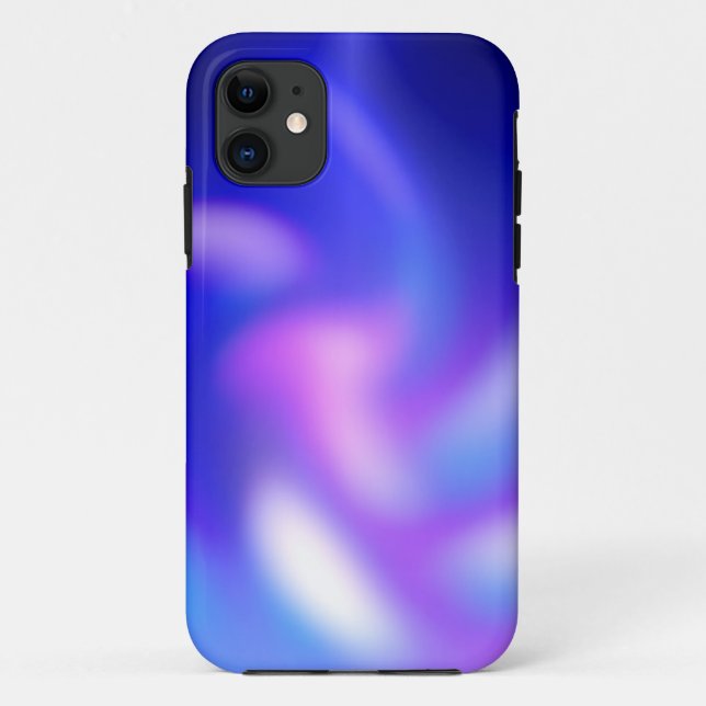 Coques Case-Mate iPhone Flore Abstrait bleu pourpre (Dos)