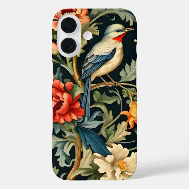 Coques Case-Mate iPhone Flore complexe avec oiseaux (Verso)