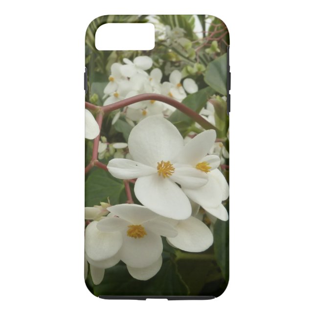 Coques Case-Mate iPhone Flore de Bégonia blanche tropicale (Dos)