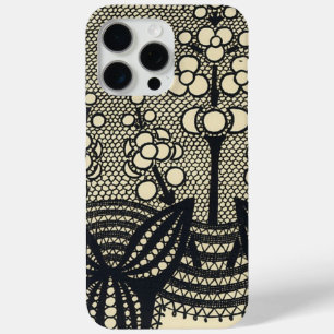 Coque iPhone 15 Pro Max Flore de dentelle Art nouveau