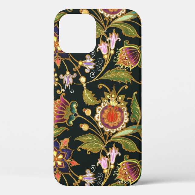Coques Case-Mate iPhone Flore décorative : Acrylique Golden Purple. (Verso)