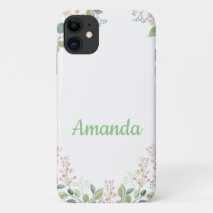 Case-Mate iPhone Case Flore douce avec Feuilles et Fleurs de Boudin minu