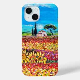 Coque Case-Mate iPhone FLORE EN TOSCANE/ Champs, Pépites et tournesols