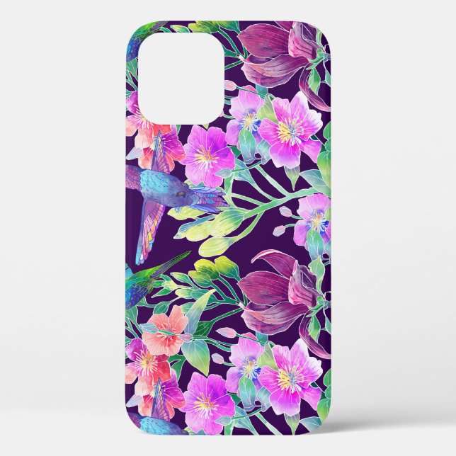 Coques Case-Mate iPhone Flore et faune exotiques : Motif sans couture (Verso)