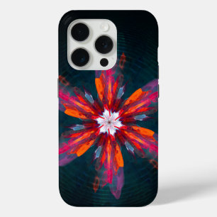 Coque Case-Mate iPhone Flore Mandala Flowers Orange Red Blue Abstract