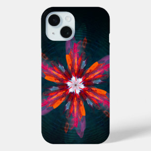 Coque Case-Mate iPhone Flore Mandala Flowers Orange Red Blue Abstract