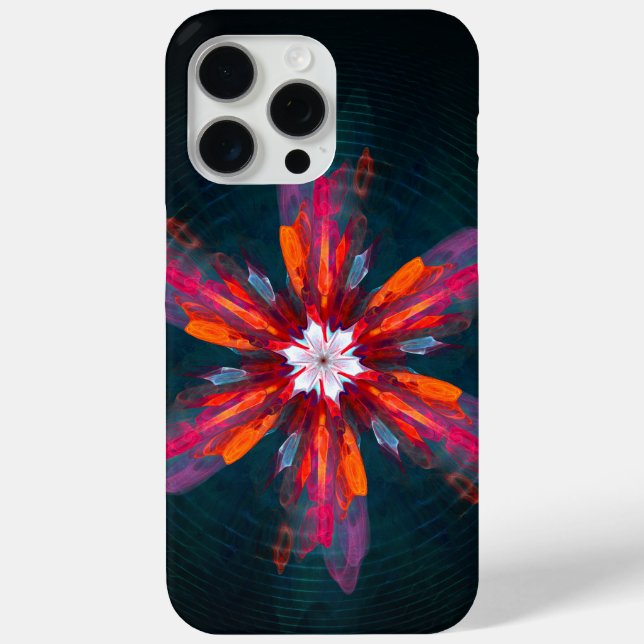 Coques Case-Mate iPhone Flore Mandala Flowers Orange Red Blue Abstract (Verso)