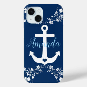 Coque Case-Mate iPhone Flore marine et Ancre