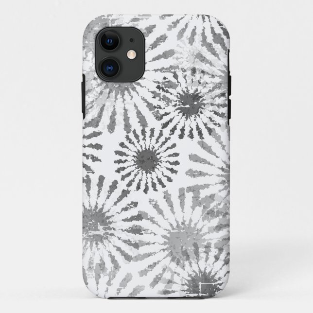 Coques Case-Mate iPhone Flore noire blanche et grise (Dos)