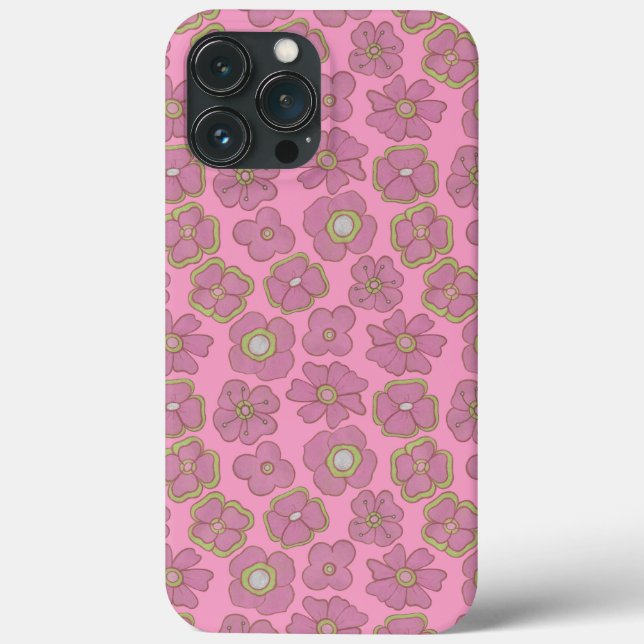 Coques Case-Mate iPhone Flore rose en fleurs (Verso)