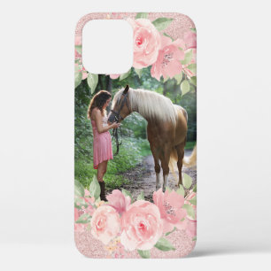 Case-Mate iPhone Case Flore rose pâle et Parties scintillant Pet Horse P
