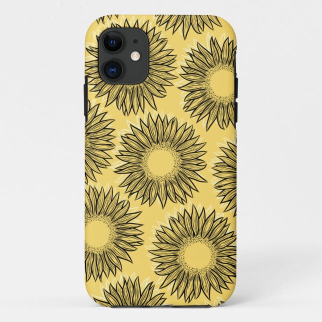 Coques Case-Mate iPhone Flore Rustique Tournesol Main tiré (Dos)
